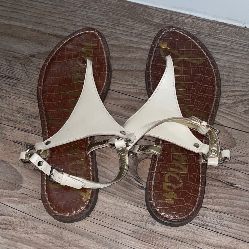 Sam Edelman Cream and Brown Sandals - Picture 4 of 5